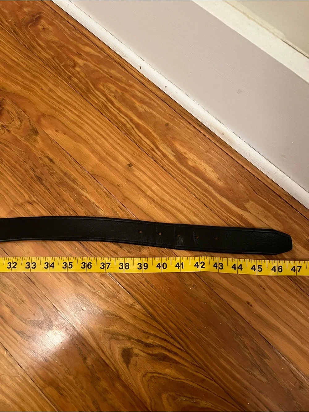 Men’s Vintage Fossil Genuine Leather Black Belt With Silver Buckle Size 38